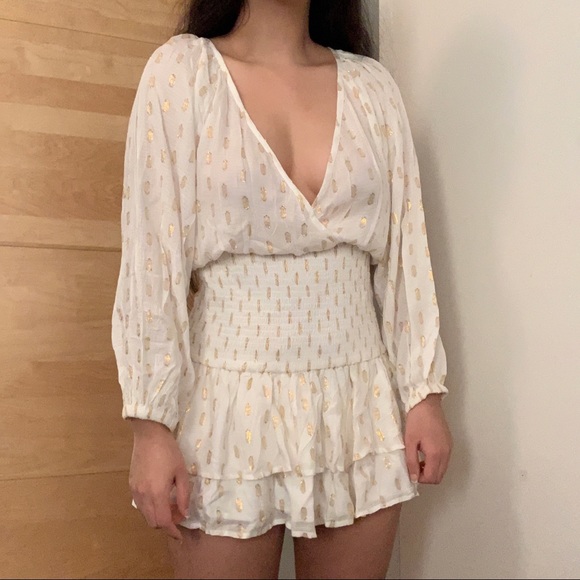$270 revolve smocked SUBOO drop waist tiered mini dress - Picture 5 of 16